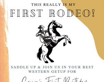 Invito per il primo compleanno del rodeo