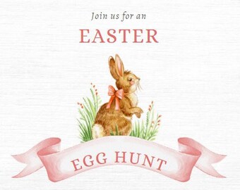 Invito semplice per la caccia alle uova di Pasqua