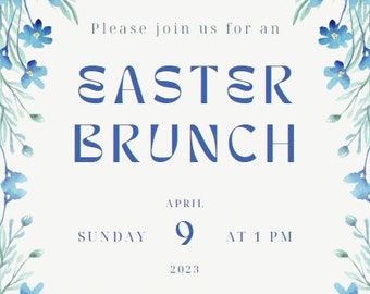 Invito floreale al brunch di Pasqua