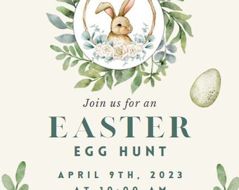 Invito alla caccia alle uova di Pasqua