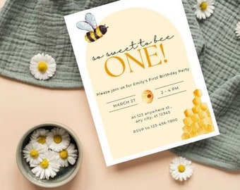 Adorabile invito per il primo compleanno - Sweet to Bee One - Primo compleanno a tema ape