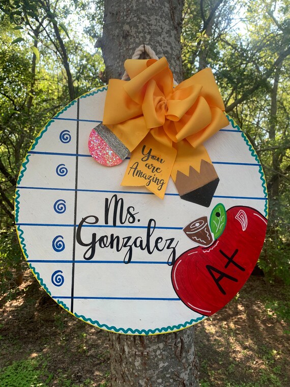 Teacher Door Hanger Classroom Door Hanger Etsy