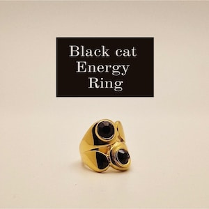 Statement Ring mit schwarzem Stein