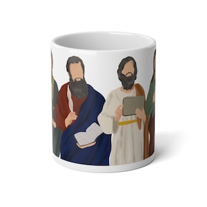 Catholic Apostles Jumbo Mug, 20oz - Religious Coffee Cup, Religious Gift, Catholic Mug, Christian Drinkware, Religious Kitchen Decor