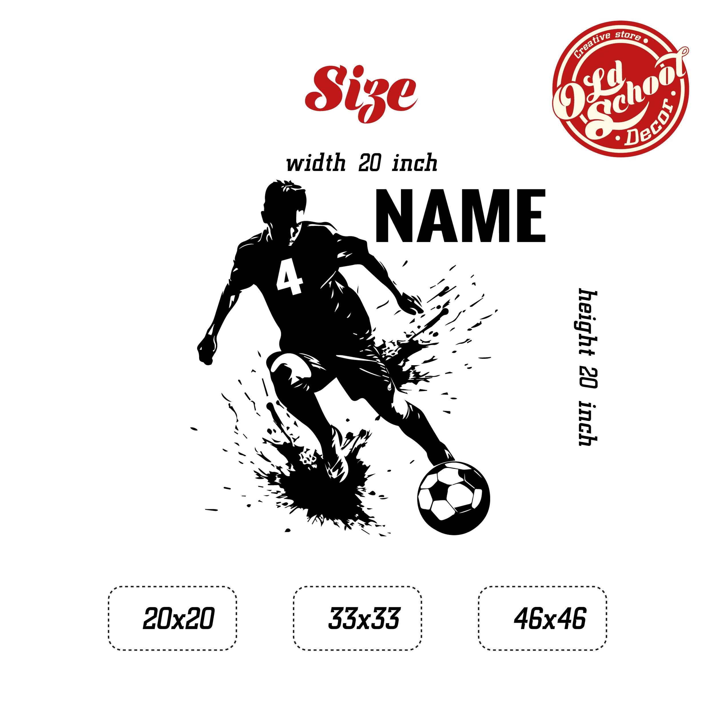 Custom Soccer Name Wall Decal - Personalized Custom Vinyl Wall Decal ...