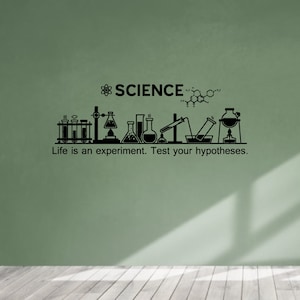 Chemical Lab Vinyl Wall Decal Science Inspire School Classroom Stickers Office Shool Wall Decor