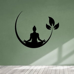 Yoga Meditation Room Vinyl Wall Decal - Buddhist Zen Stickers Yoga studio Wall sticker