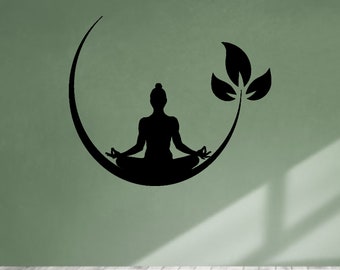 Yoga Meditation Room Vinyl Wall Decal - Buddhist Zen Stickers Yoga studio Wall sticker