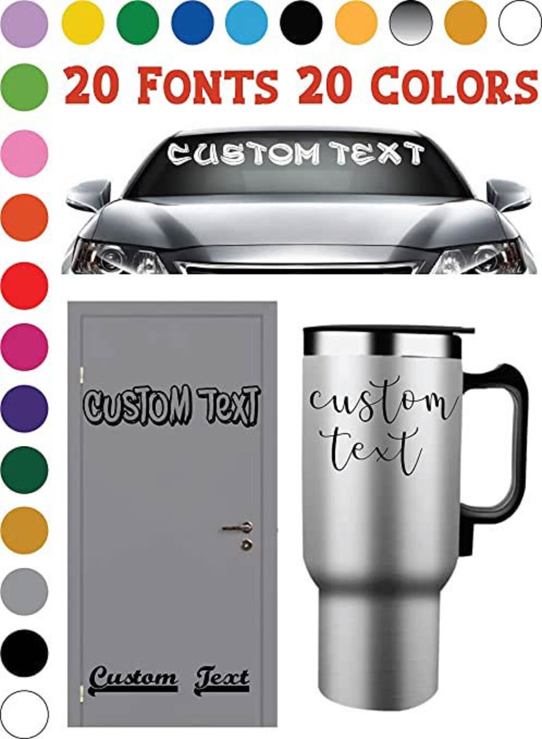 Personalized Design Your Own Name - Custom Vinyl Sticker Car Window ...