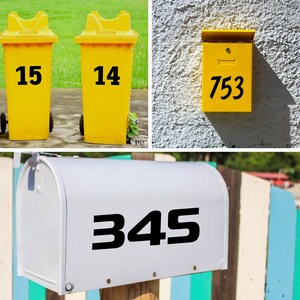Custom House Numbers Decals - Personalized Mailbox Stickers for a Distinctive Touch - Set of 2 Address Decals - Mailbox Number Decal Designs