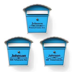 Custom House Address Numbers - Personalized Mailbox Decals - Mailbox Monogram Decal - Set of Mailbox Numbers Decals - Mailbox Stickers