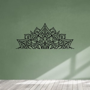 Bedroom Decor Headboard Queen Full King Twin Size Half Mandala Vinyl Wall Decal New Bedroom Headboard Wall Decal Home Living room