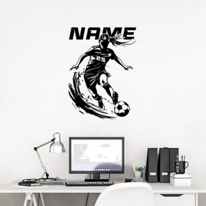 サッカー選手の壁用デカール - サッカー選手の壁用デカール - カスタムサッカーの壁用デカール - パーソナライズされたスポーツの壁用デカール