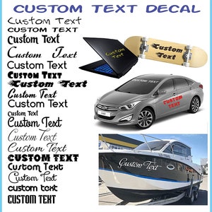Custom Vinyl Decal - Vinyl Lettering for Car, Walls, Window, Windshield Computers, Hydroflask - Text Name Letters Graphics Sticker