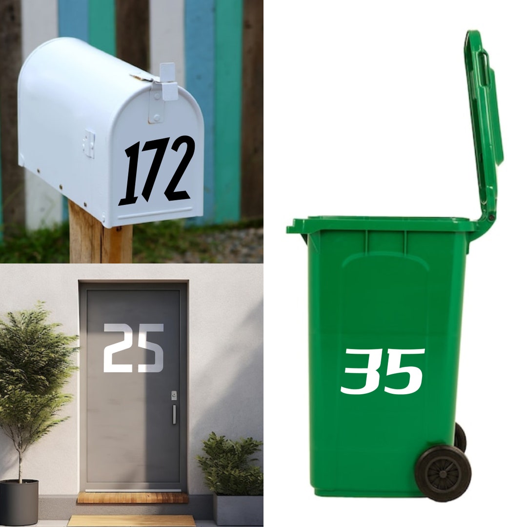 Custom Die-cut Decals for Mailbox Numbers - Distinctive Labeling Number ...