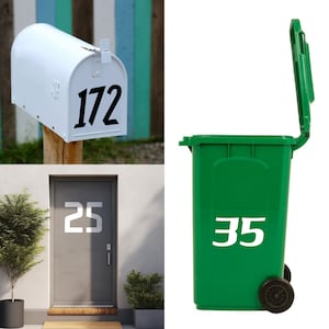 Custom Die-Cut Decals for Mailbox Numbers - Distinctive Labeling Number Decals Ideal for Windows, Doors, Cars, Trucks, and Boxes - Address
