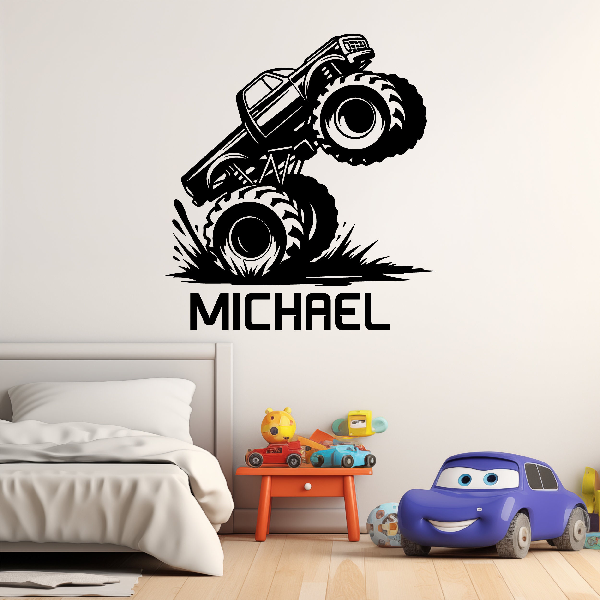 Monster Truck Stickers Monster Truck Room Decor for Boys Monster Truck ...