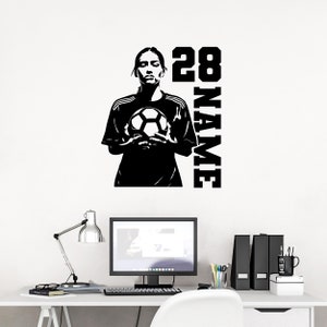 サッカー選手の壁用デカール - カスタム スポーツ 壁用デカール - ビニール製サッカー選手の壁用デカール - サッカーの壁用デカール - サッカーの壁用デカール