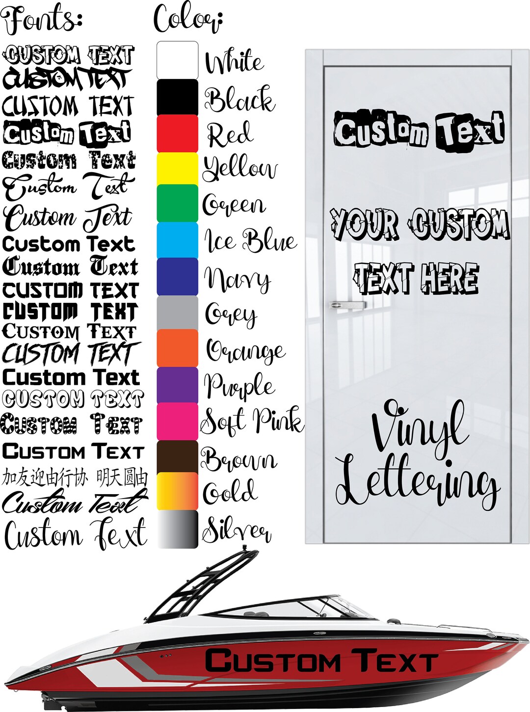 Custom Vinyl Sticker Decals Design Your Own Name Initial Etsy