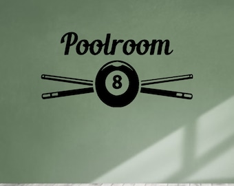 Billiard Wall Decal Snooker Vinyl Sticker Bals Sports Game Home Poolroom Interior Home Garage Decor