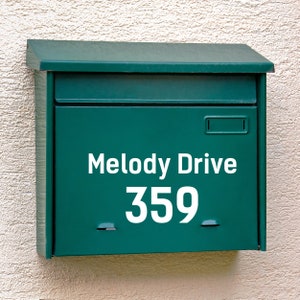 Personalized Vinyl Address Decal Ideal for Homes, Apartments, and Offices - Reflective Street Address Decals for Mailbox  - Vinyl Mailbox
