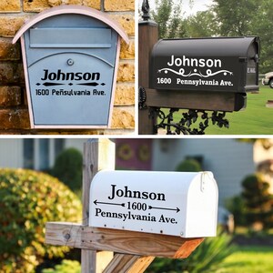 Custom Mailbox Numbers - Personalized Address Decals for Mailboxes - Personalized House Numbers Stickers - Mailbox Stickers with Custom