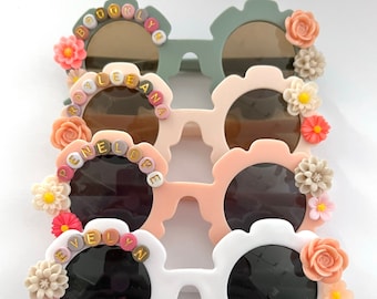 Custom Sunglasses | Flower Sunglasses | Custom Name Sunglasses | Sunnies for Kids | Girls Sunglasses | kids personalized sunglasses | boho