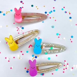 Peep Hair Clips, Lil Peep pigtail clips, Easter hair clip, Easter, hair clip, toddler piggies, Girls Peep Hair Clips, Easter clips for girls