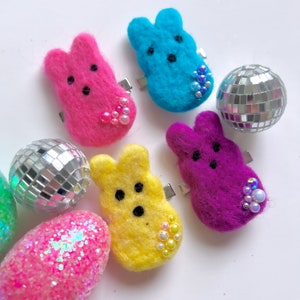 Peep Hair Clips, Lil Peep pigtail clips, Easter hair clip, Easter, hair clip, toddler piggies, Girls Peep Hair Clips, Easter clips for girls