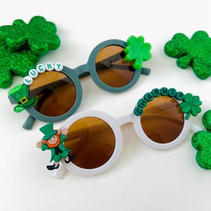 St Patrick Sunglasses, Personalized Sunglasses, Custom St Pattys Sunglasses, kids Lucky sunglasses, St Patrick Day sunnies, Lucky Charm, Kid