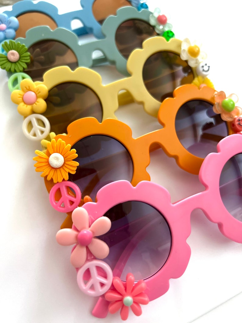 Flower Sunglasses Custom Name Sunglasses Sunnies for Kids Etsy