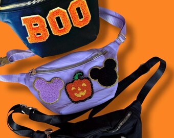 Custom Halloween Fanny Pack | Theme Park Fanny Pack | Spooky Season Park Bag Halloween Fanny | Spooky Season Bag | Halloween Mouse |Chenille