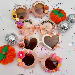 HALLOWEEN Sunglasses | Custom Halloween Sunnies | Hey pumpkin sunglasses | | kids Halloween sunglasses | little pumpkin sunglasses | pumpkin