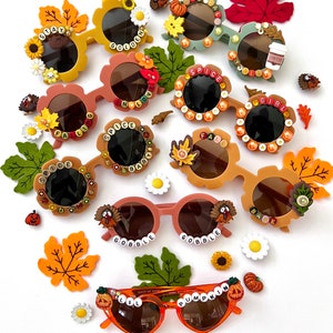 Fall Sunglasses, kids Custom Sunglasses, Pumpkin Spice, Kids Sunglasses, Its fall yall, Thanksgiving Sunnies, Gobble Gobble, pumpkin patch
