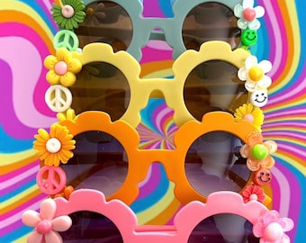 Flower Sunglasses | Custom Name Sunglasses | Sunnies for Kids | Groovy | Girls Sunglasses | kids personalized sunglasses | Custom Sunglasses
