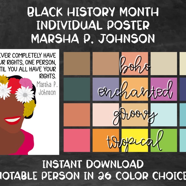 Black History Month [Individual Poster Series] - Marsha P. Johnson