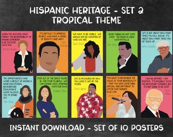 Hispanic Heritage Month Posters [Set 2] - Tropical Theme