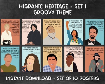 Hispanic Heritage Month Posters [Set 1] - Groovy Theme