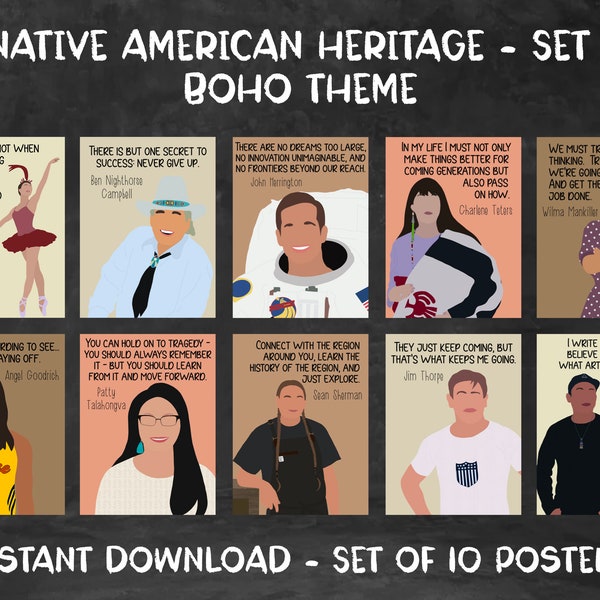 Native American Heritage Month Poster [Set 1] - Boho Theme