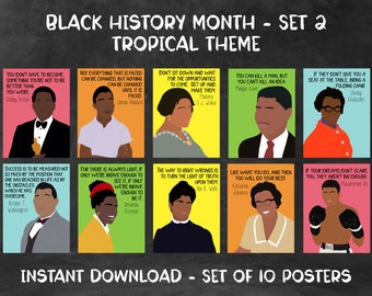 Black History Month Posters [Set 2] - Tropical Theme