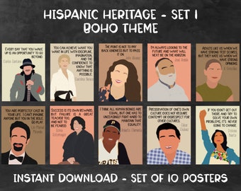 Hispanic Heritage Month Posters [Set 1] - Boho Theme