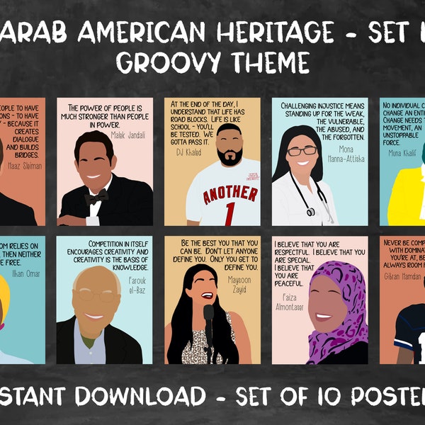 Arab American Heritage Month Posters [Set 1] - Groovy Theme