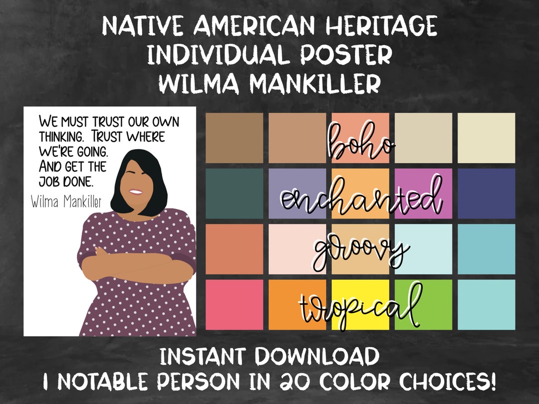 Native American Heritage Month [individual Poster Series] - Wilma ...