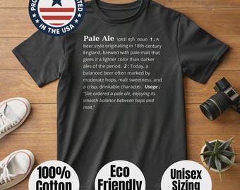 Pale Ale Definition T-Shirt – Hand Printed Beer Style Graphic on Cotton