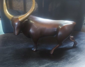 Loet vanderveen Wall Street Bull Sculpture