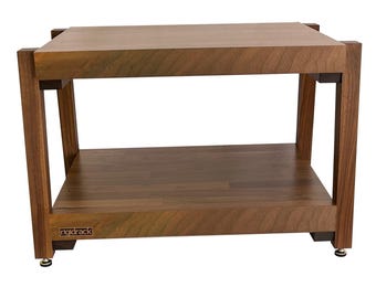 The Beast By rigidrackplus - 2 Shelf - 3&quot; Thick Solid Walnut Shelves - 1-3/4&quot; Walnut Legs - 14&quot; Shelf Spacing