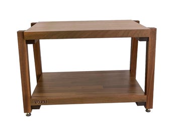 rigidrack® - 2 Shelf Rack - 1-1/2&quot; Thick Solid Walnut Shelves - 1-1/2&quot; Walnut Legs - 12&quot; Shelf Spacing