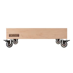 Mobile Audio Stands - Solid Maple Platforms with 2" TPE Swivel Stem Casters