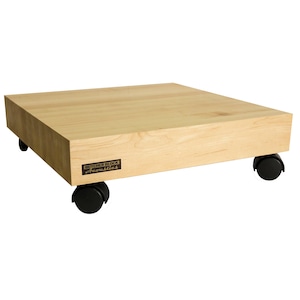 Mobile Audio Stands - Solid Maple Platforms w/ 2" Polypropylene Swivel Stem Casters