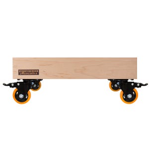 Goliath Mobile Audio Stands - Solid Maple Platforms with 3" Polyurethane Swivel Plate Casters